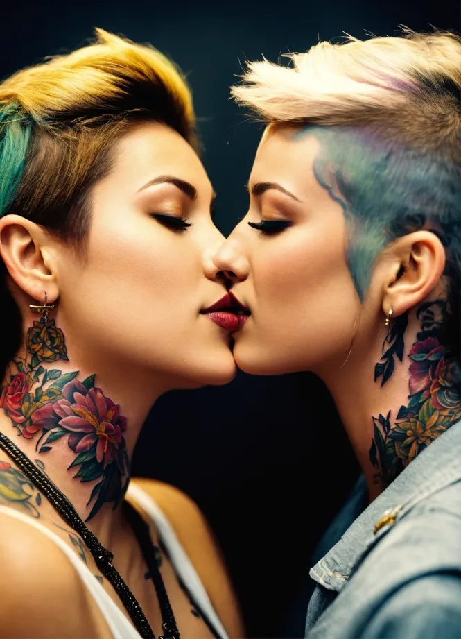 adele storkson add big breasted lesbians kissing image