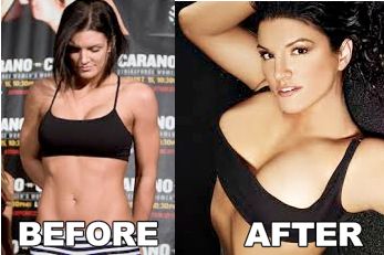 clare shaffer add gina carano boobs photo