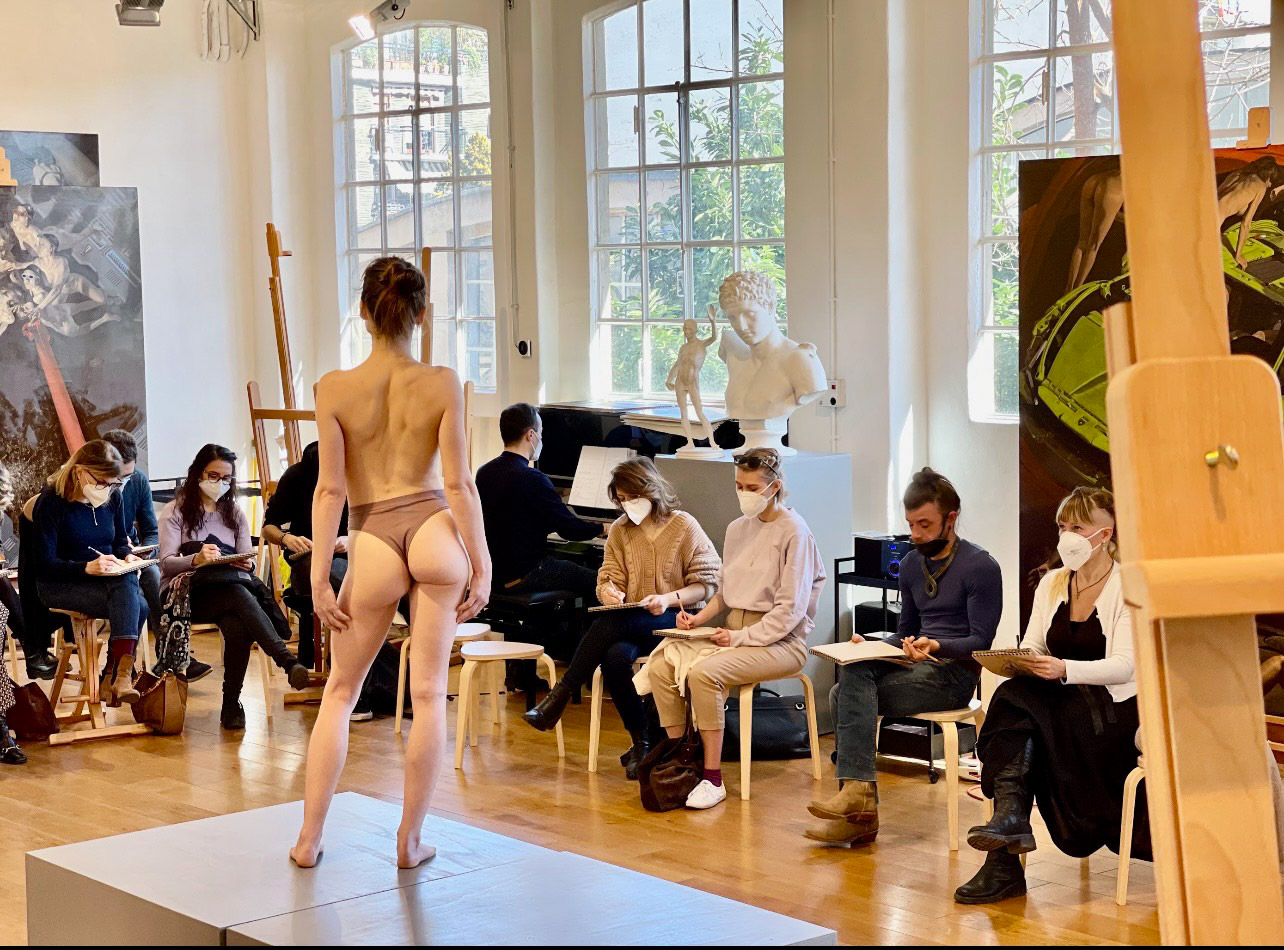 david littlejohns add art class nude image