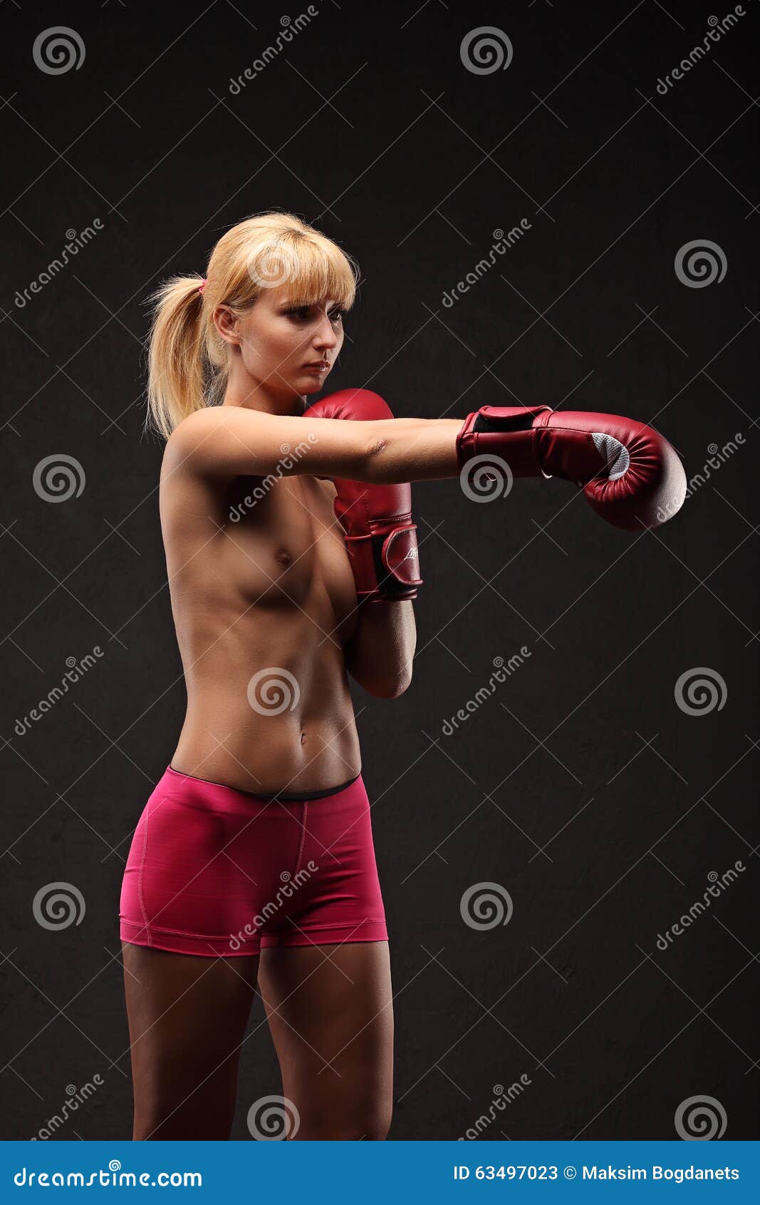 ann belcher add top less boxing photo