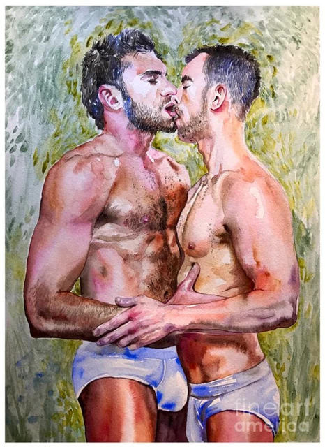 bruce dailey add two men kissing naked photo